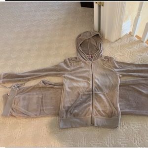 Juicy couture velour zip up hoody pants tracksuit